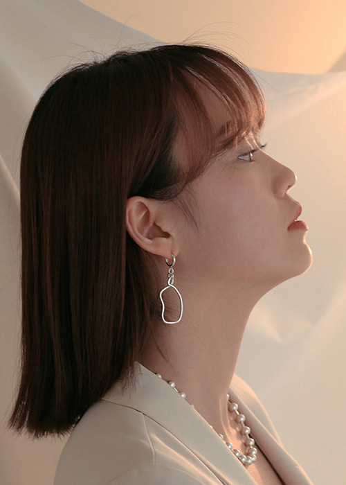 [18_925SE_05] : A face of water earring